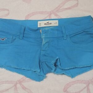 Hollister Neon Blue Denim Jean Shorts